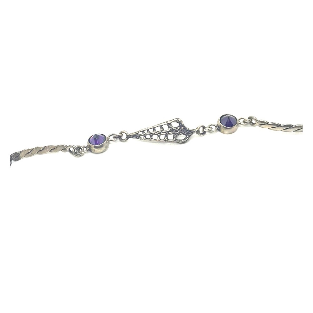 MUNNA sterling silver bracelet with braided links